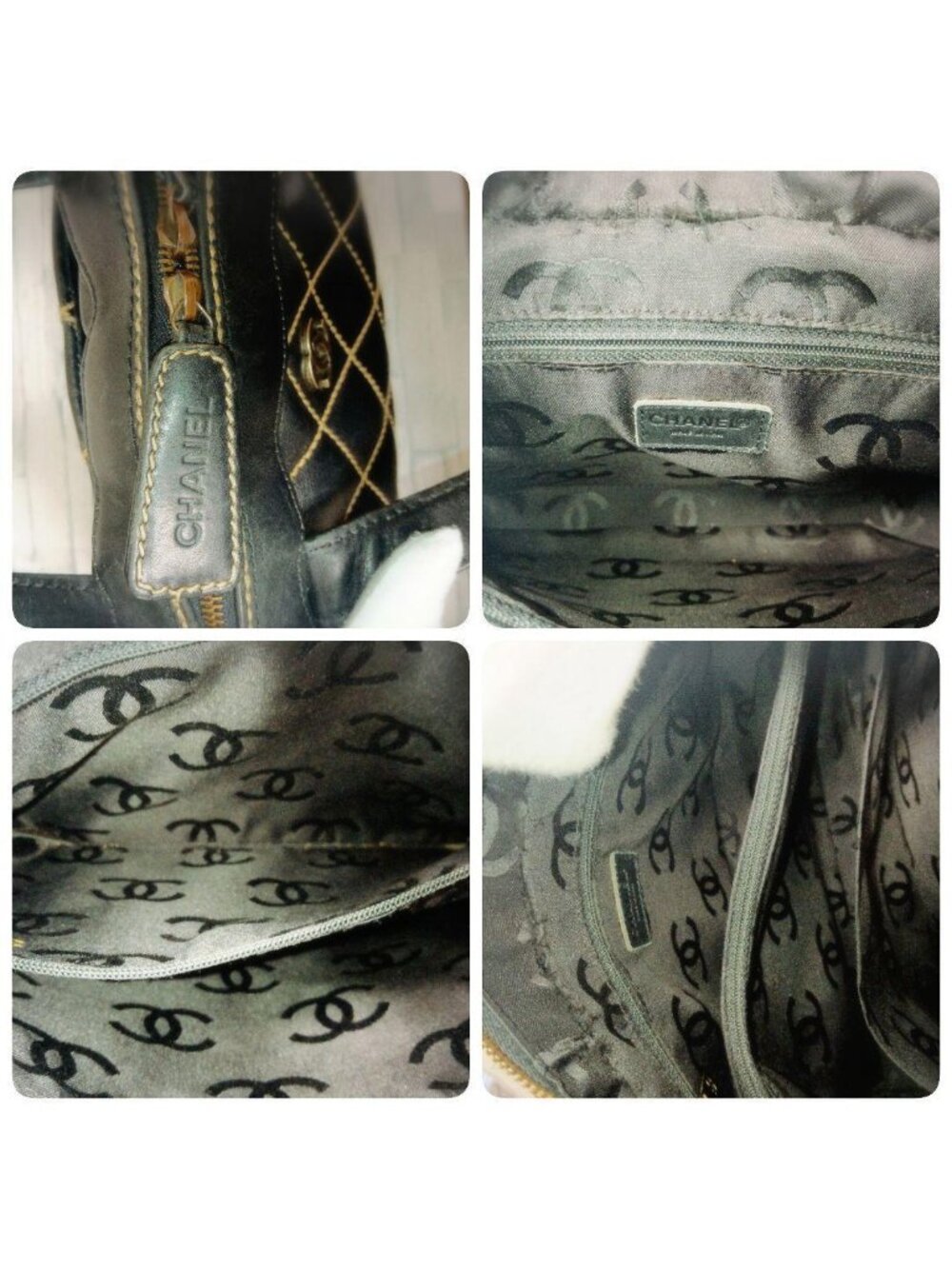 ★SOLD★ Chanel Wild Stitch Tote Calf Dark Brown - Picture 3 of 10